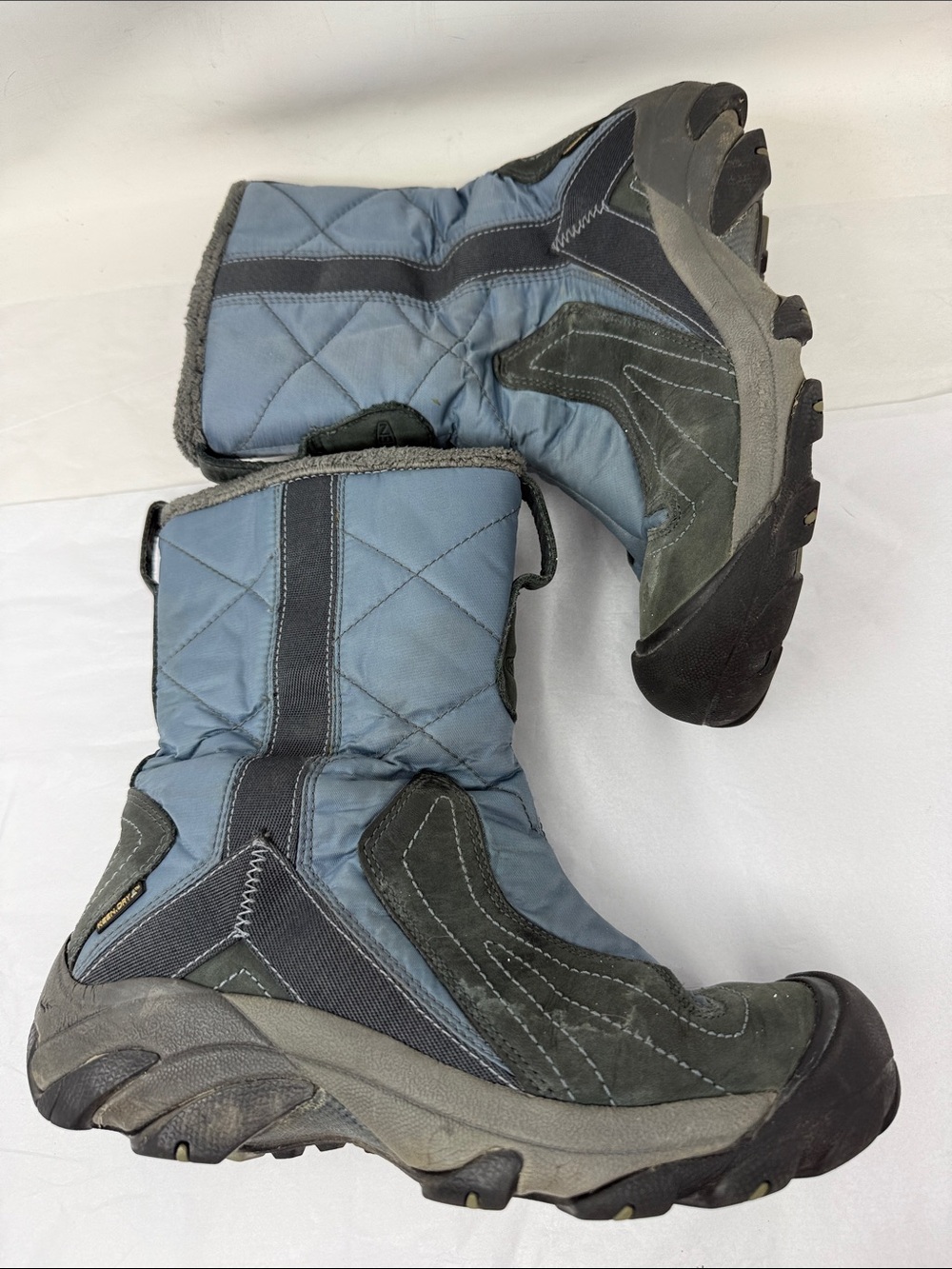 KEEN 8.5 Blue Gray 200g Insulated Waterproof Snow Boots Winter Hiking Snow Day